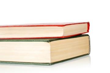 Book stack isolated on white background