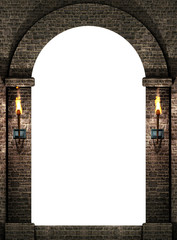 Arch with torches