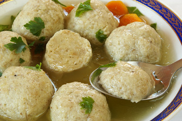 Matzo balls soup