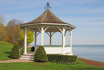 Gazebo by lake
