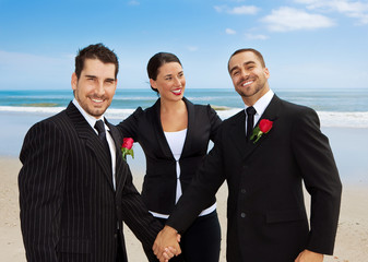 Gay wedding on a beach