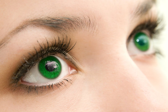 Eyes  green