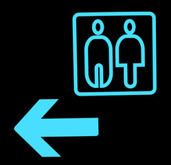 les toilettes c'est pat là