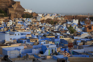 blick &uuml;ber das h&auml;usermeer von jodhpur