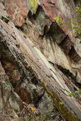 Rockwalls in the mountains-vertical