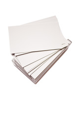 isolated business cards look above contrast