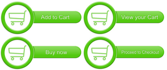 Green shopping cart buttons