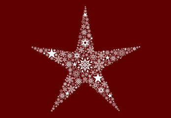 Obraz premium White Star on Red Background