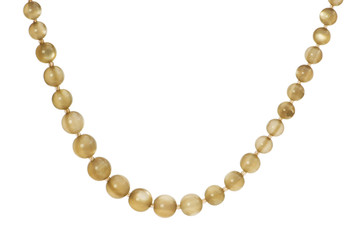 Pearl necklace isolated on the white