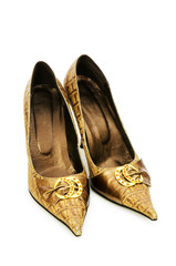 Woman shoes isolated on the white background