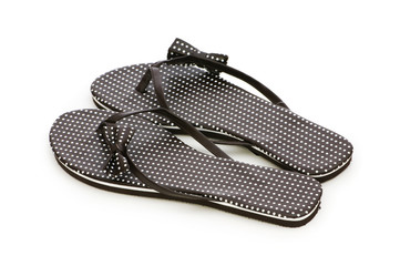 Summer shoes isolated on the white background