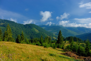 Hasmas mountains, view from Bicaz mountain crossing