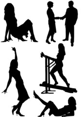 Fototapeta premium woman silhuettes