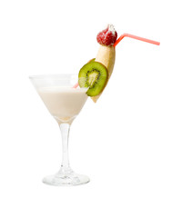 tropical coco with kiwi and banana cocktail