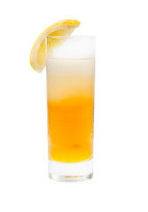 refreshing lemon cocktail isolated