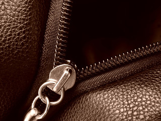 sepia toned zipper fragment © DLeonis
