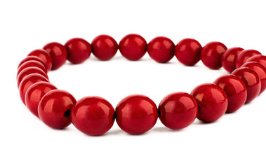 Red beads. Gift on selebrates