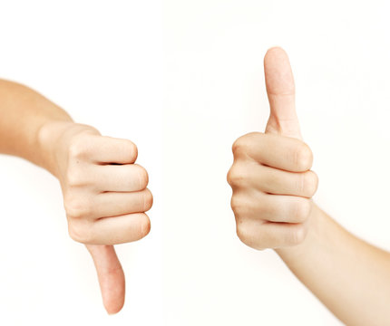 hand negativ positiv