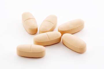 Pills isolated on white