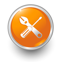 boton naranja herramientas