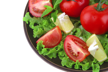 vegetable mix on dark dish