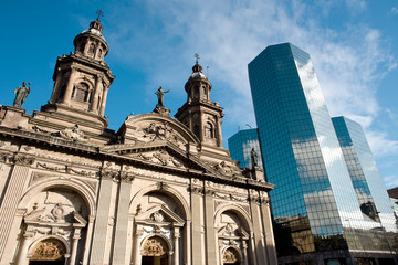 Fototapeta na wymiar Metropolitan Cathedral, Santiago de Chile