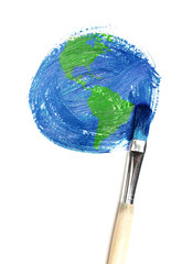 Naklejka premium Painted earth