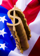 U.S.A flag & Dollar