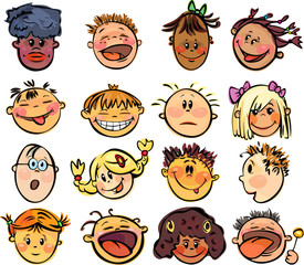 Kids faces.