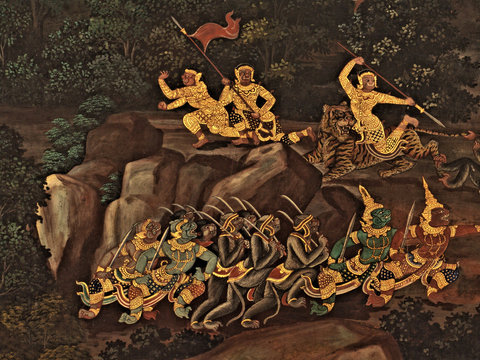 King palace - Ramayana murals nb.4