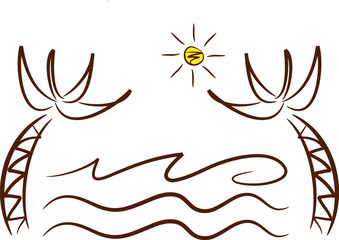 Palmen, Meer und Sonne