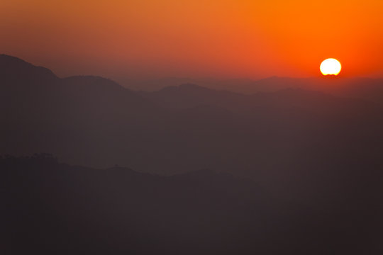 Sonnenuntergang, Himalaya