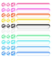 set colorful buttons