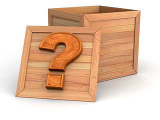Crate with question