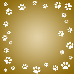 Paw print frame