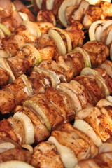 Brochette Kebab Chicken Beef Porc Onion Barbecu BBQ