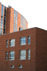 Modern red brick house