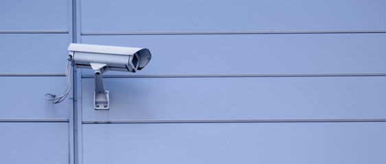 Security camera - lots of copyspace