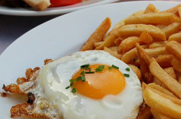 Egg and french fries