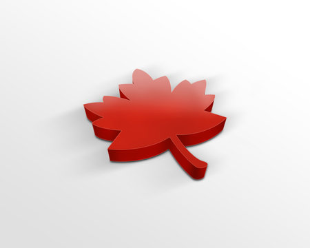 red maple leaf 3d
