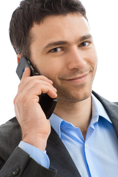 Businessman taling on mobile phone