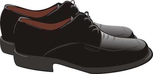 Masculine shoes. Vector