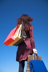 woman with shopping bags