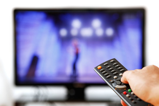 TV Remove Isolated on White.