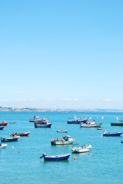 Fototapeta Boat harbor in Cascais, Portugal