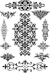 Ornament vector art-collection on a white background.