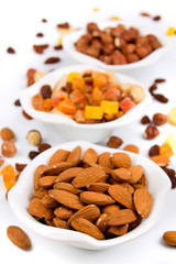 Almond with dried fruit and nuts