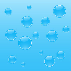 Bubbles in the water. Vector art.