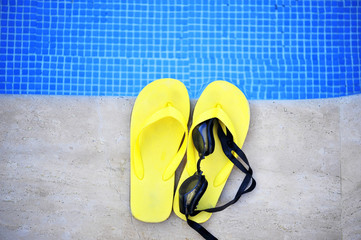 Flip flops at the pool
