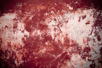 Red cracked wall